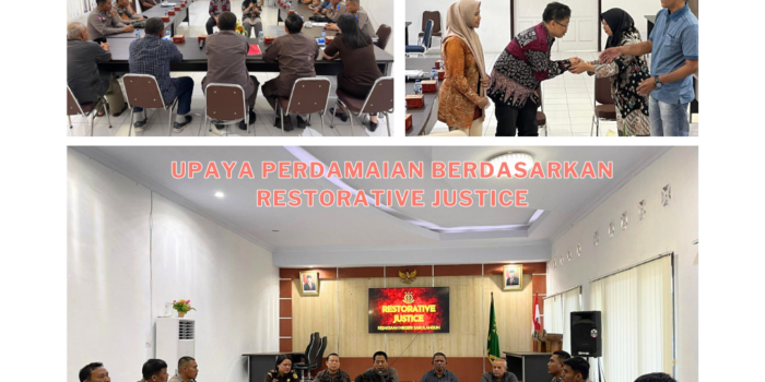 Kamis, 18 Juli 2024 sekira pukul 14.00 WIB bertempat di Kejaksaan Negeri Sarolangun. Kepala Kejaksaan Negeri Sarolangun serta Kepala Seksi Tindak Pidana Umum telah melakukan upaya perdamaian Tersangka An. DARTA WIJAYA SAPUTRA, S.Sos Bin POPO NATAWIJAYA (Alm).